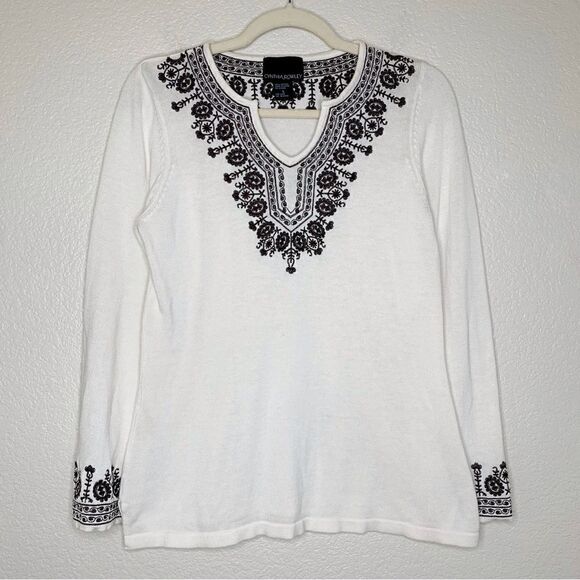 Cynthia Rowley Women’s Size Large Embroidered Long Sleeves Top - Picture 1 of 13